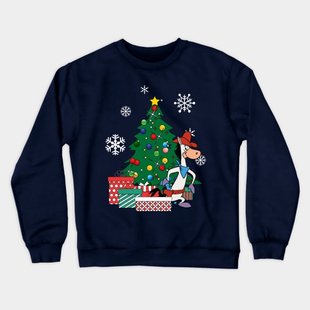 Quick Draw McGraw Around The Christmas Tree Crewneck Sweatshirt by Nova5